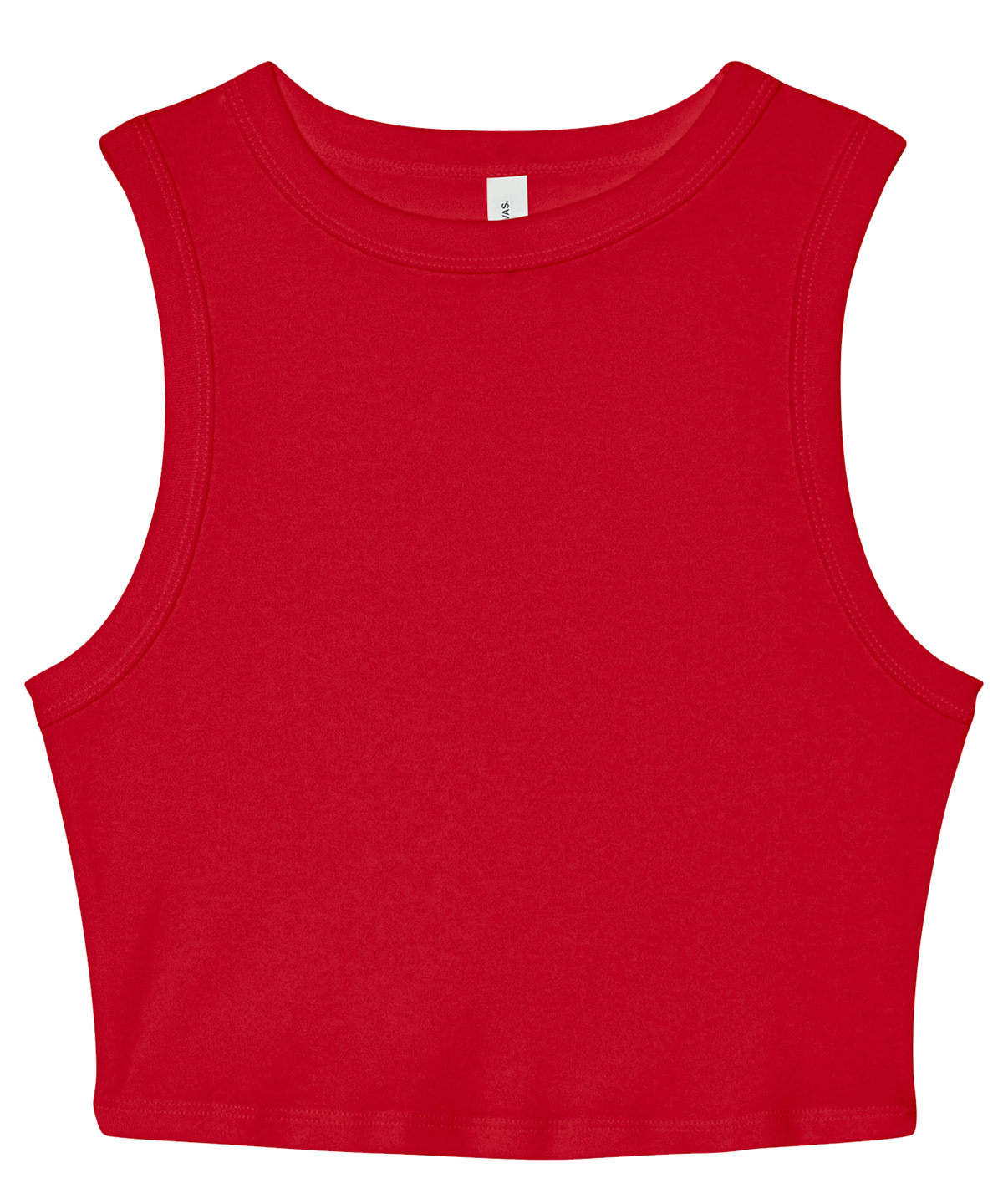 Womens micro rib muscle crop tank
